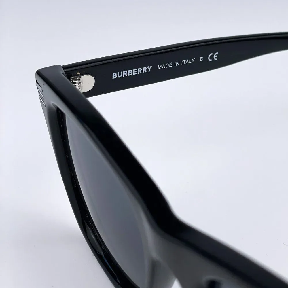 SALE! NEW Burberry BE4348 Cooper 300187 Black Dark Gray Square Unisex Sunglasses